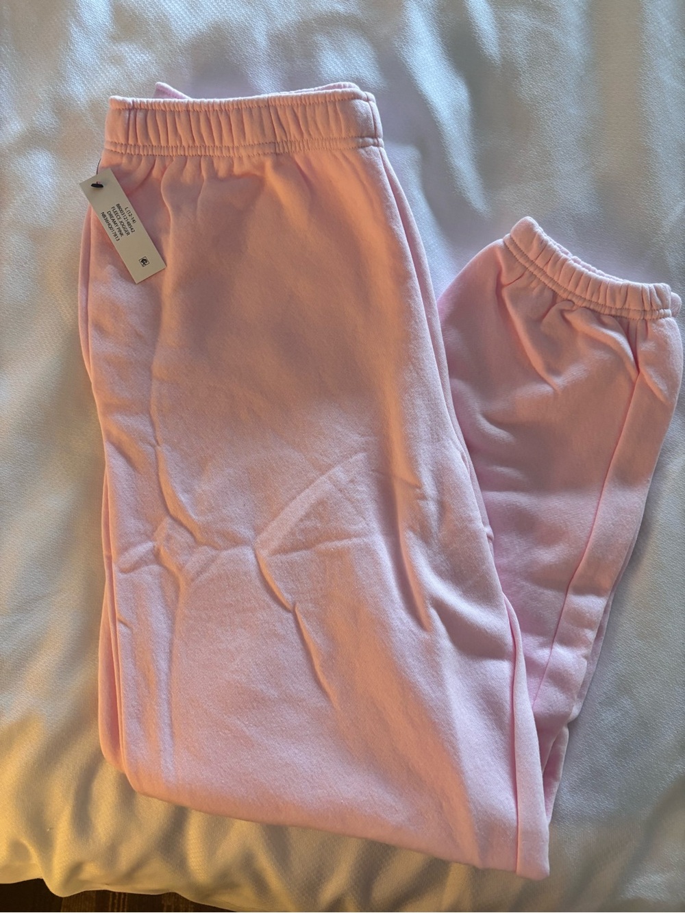Women’s Pink Elastic Waist Sweatpants